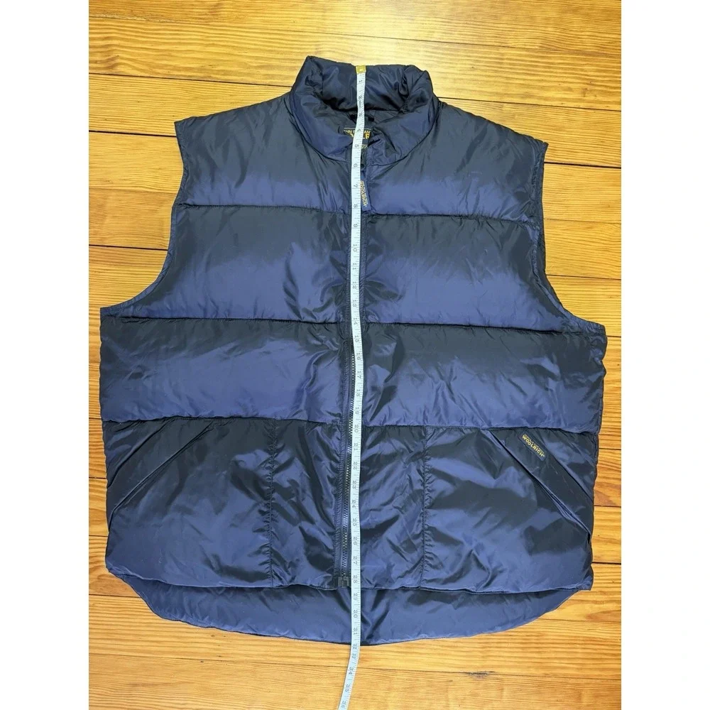 Woolrich Duck Down Packable Puffer Vest‎ Mens XL Black Full Zip Outdoor